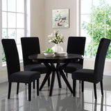 Velvet Stretch Removable Dining Chair Cover Covers Home Seat Slipcover (Black)