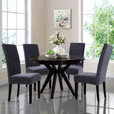 Velvet Stretch Removable Dining Chair Cover Covers Home Seat Slipcover (Dark Grey)