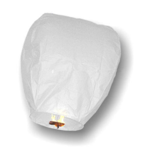 20 Eco-friendly Sky Lanterns Chinese Floating Sky Lanterns (White)