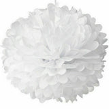 12  Tissue  Pompoms  (Pink + Hot Pink+Grey)