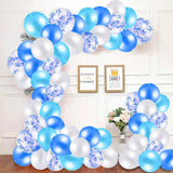 100 Balloon Arch (Blue/White)