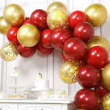 50 Balloon Arch  (Gold/Red)