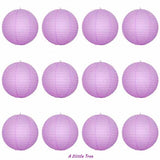 12 PCs Round Paper Lantern Paper Lanterns Lamp Shade Wedding Birthday Party