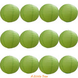 12 PCs Round Paper Lantern Paper Lanterns Lamp Shade Wedding Birthday Party