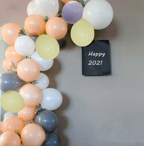 50 Balloon Arch  (Orange/Grey/Yellow)