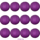 12 PCs Round Paper Lantern Paper Lanterns Lamp Shade Wedding Birthday Party
