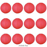 12 PCs Round Paper Lantern Paper Lanterns Lamp Shade Wedding Birthday Party