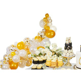50 Balloon Arch  (White/Gold/Clear)
