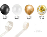 100 Balloon Arch (Black/Gold )