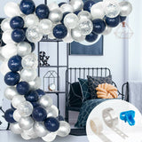 100 Balloon Arch (Navy/White)