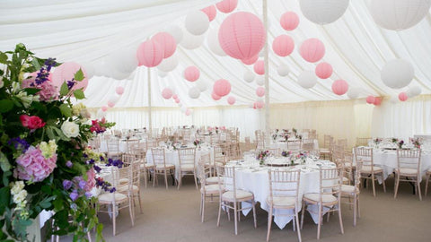 12/24 Mixed Paper Lanterns (Pink +White)