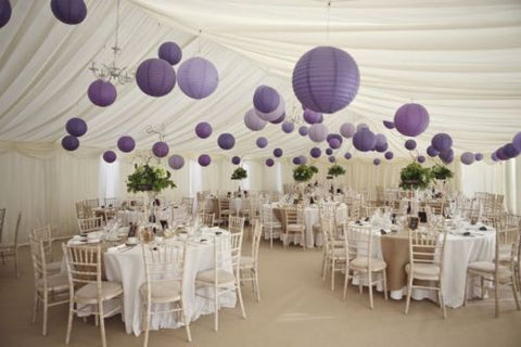 12/24 Mixed Paper Lanterns (Purple + Lilac )