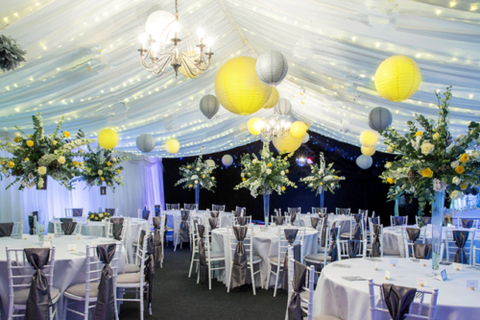 12/24 Mixed Paper Lanterns (Yellow + Silver)