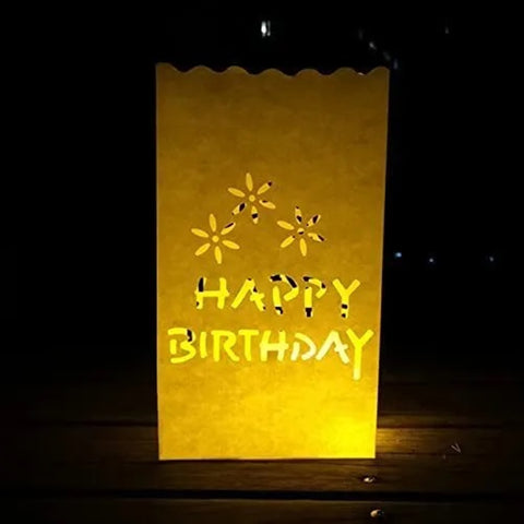 Happy Birthday Luminary Candle Bags Paper Lanterns Christmas Xmas Snowman Party Decoration (Copy) (Copy)