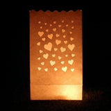 Small Heart Luminary Candle Bags Paper Lanterns Christmas Xmas Snowman Party Decoration (Copy)