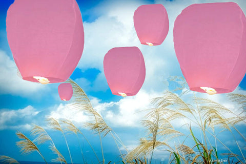 Pink Colour Eco-Friendly Sky Lantern Chinese Floating Sky Lanterns